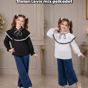 D-2722 SETELAN LEVIS MIX POLKADOT