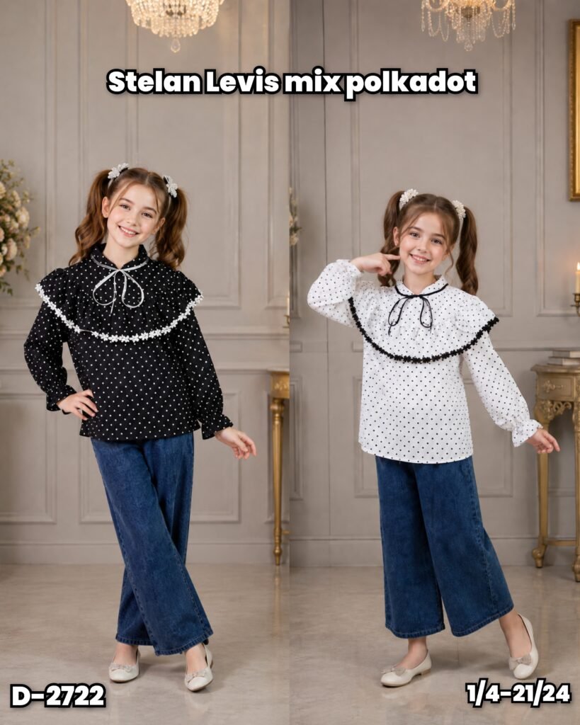 D-2722 SETELAN LEVIS MIX POLKADOT