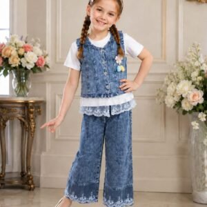 D-2648 STELAN CELANA 3 IN ONE JEANS MIX KAOS  FULL RENDA