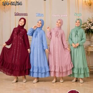 D-2570 GAMIS ABAYA CERUTY BABYDOLL FULL FURUNG/PAYET