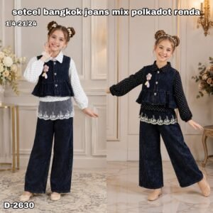 D-2630 STELAN BANGKOK JEANS MIX POLKADOT