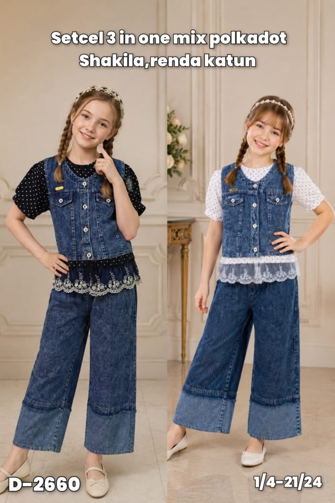 STELAN CELANA 3 IN ONE POLKADOT RENDA COTTON