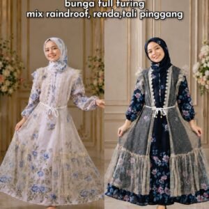 KODE BARANG G-2471 GAMIS CERUTY BABYDOLL MIX TALI PINGGANG