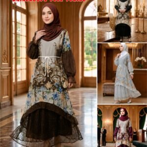 KODE BARANG GAMIS CERUTY KEMBANG MIX RAINDROPS FULL FURING