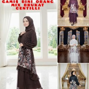 KODE BARANG R-1932 GAMIS BINOR MIX BRUKAT CENTILY
