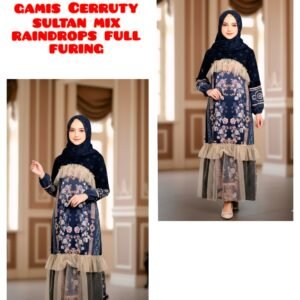 KODE BARANG G-2288 GAMIS CERUTY SULTAN MIX RAINDROPS FULL