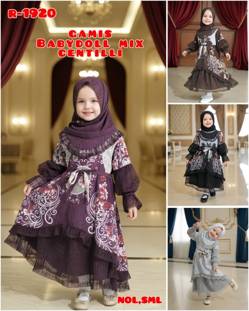 KODE BARANG R-1920 GAMIS BABYDOLL MIX CENTILY