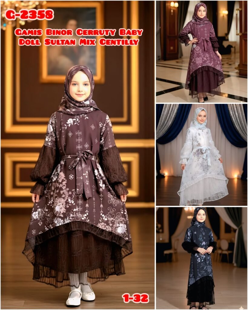 KODE BARANG G-2358 GAMIS BINOR CERUTY BABYDOLL SULTAN