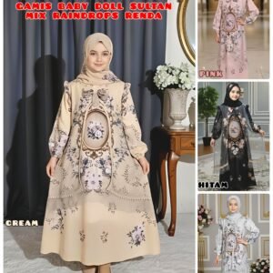 KODE BARANG G-2217 GAMIS BABYDOLL SULTAN MIX RAINDROPS RENDA