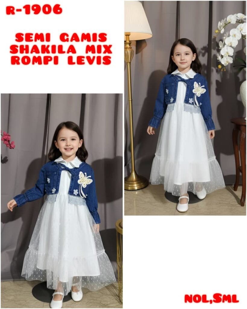 KODE BARANG R-1906 SEMI GAMIS SHAKILA MIX ROMPI JEANS